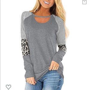 Long Sleeve Cut-out Loose Top